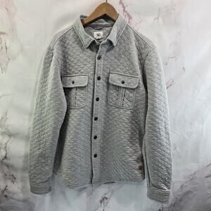 Tentree Shirt Jacket Mens Large Gray Quilted Shacket 10tree Ten Tree Collared